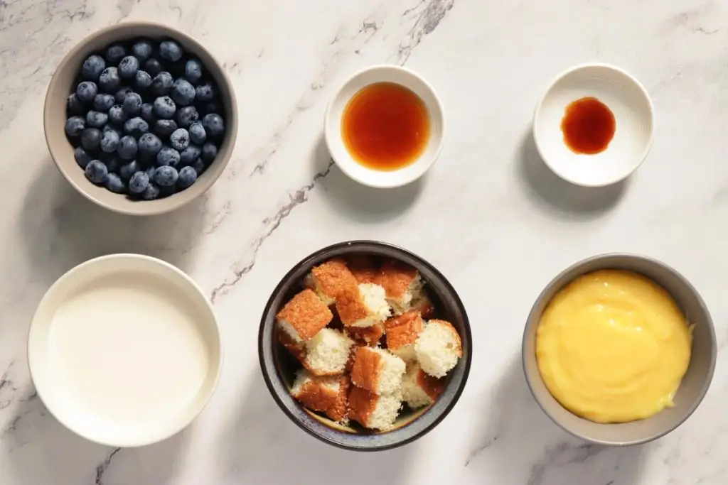 Ingredients for Individual Lemon Blueberry Trifles
