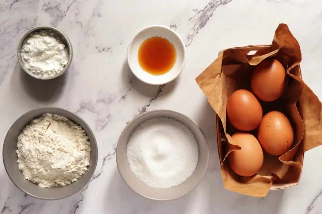 Ingredients for Italian Sponge Cake