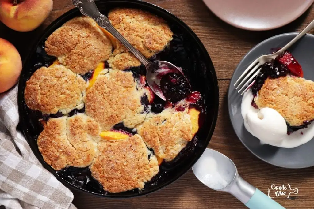 Peach Blueberry Cobbler
