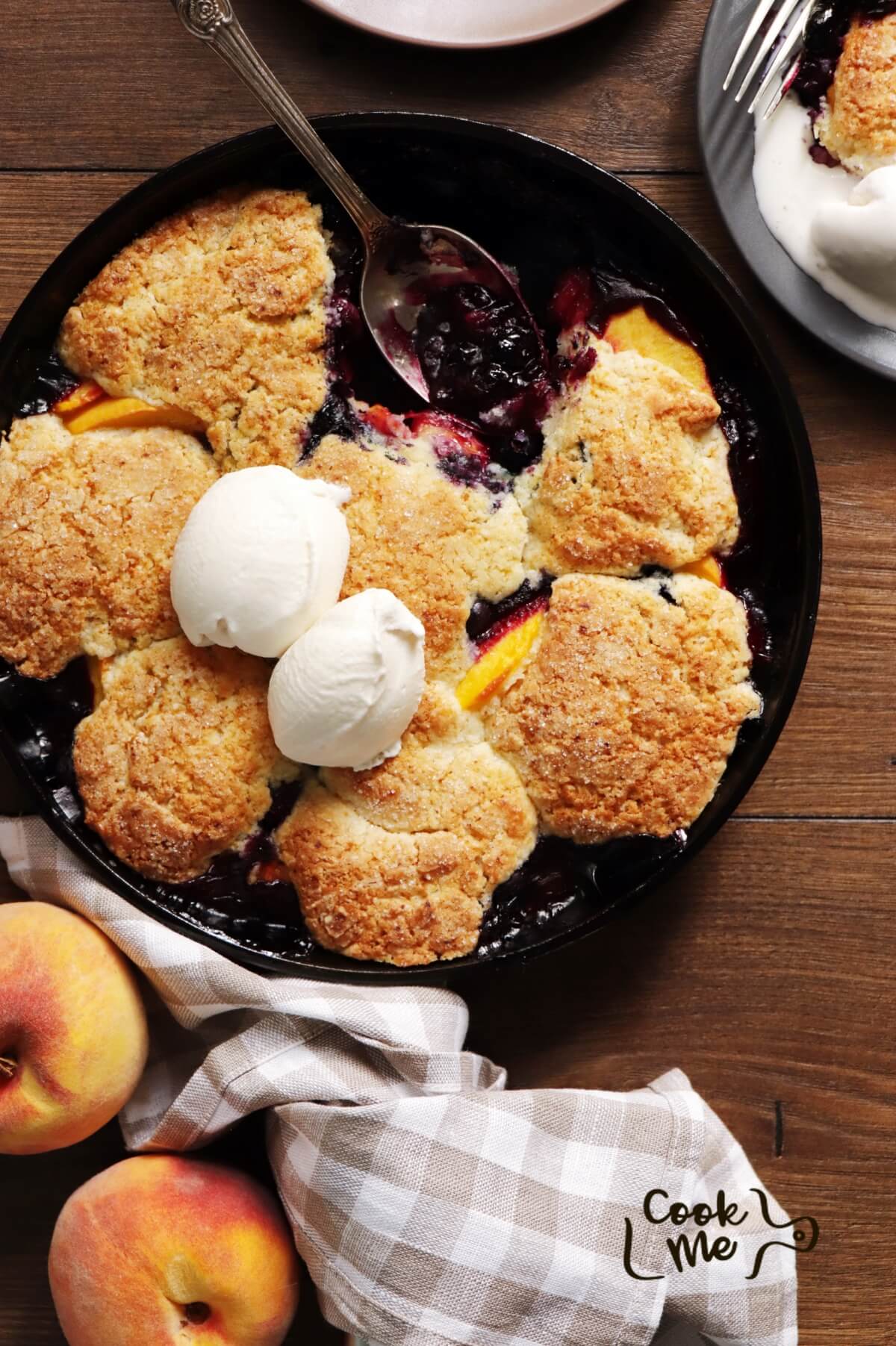 Peach Blueberry Cobbler