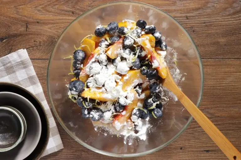 Step 2 - Peach Blueberry Cobbler