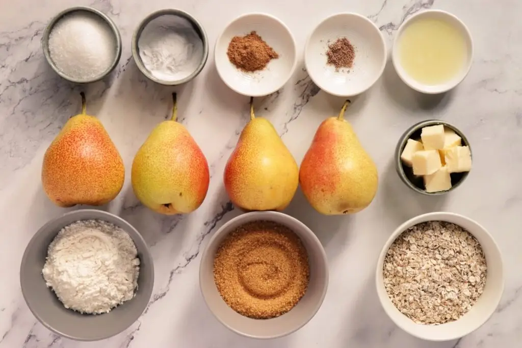 Ingredients for Pear Crisp