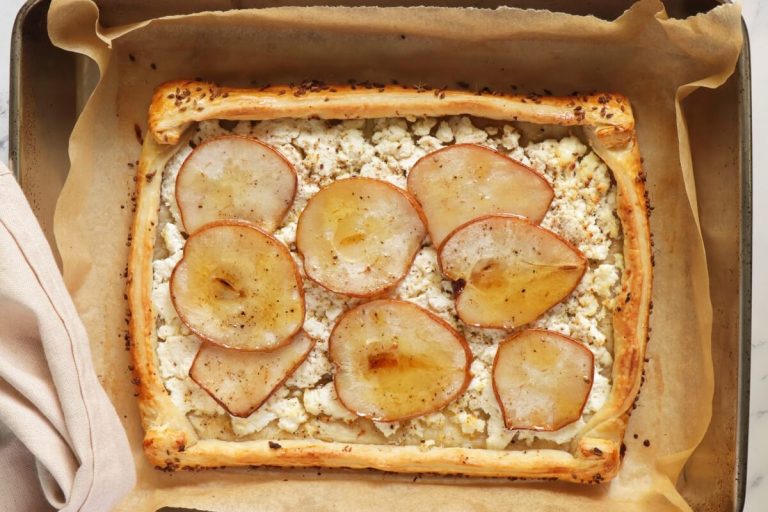 Step 9 - Pear & Prosciutto Ricotta Tart