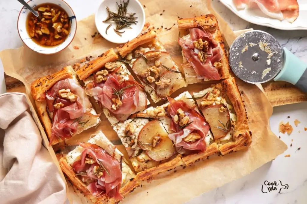 Pear & Prosciutto Ricotta Tart