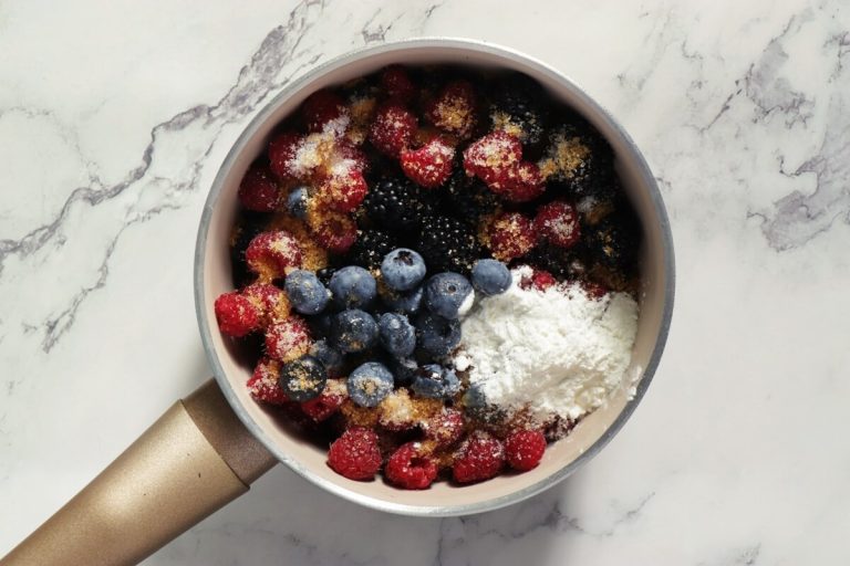 Step 1 - Triple Berry Meringue Cake