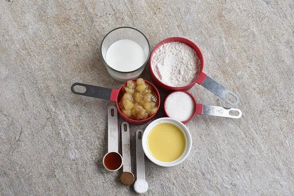 Ingredients for Apple Pie Mug Cake