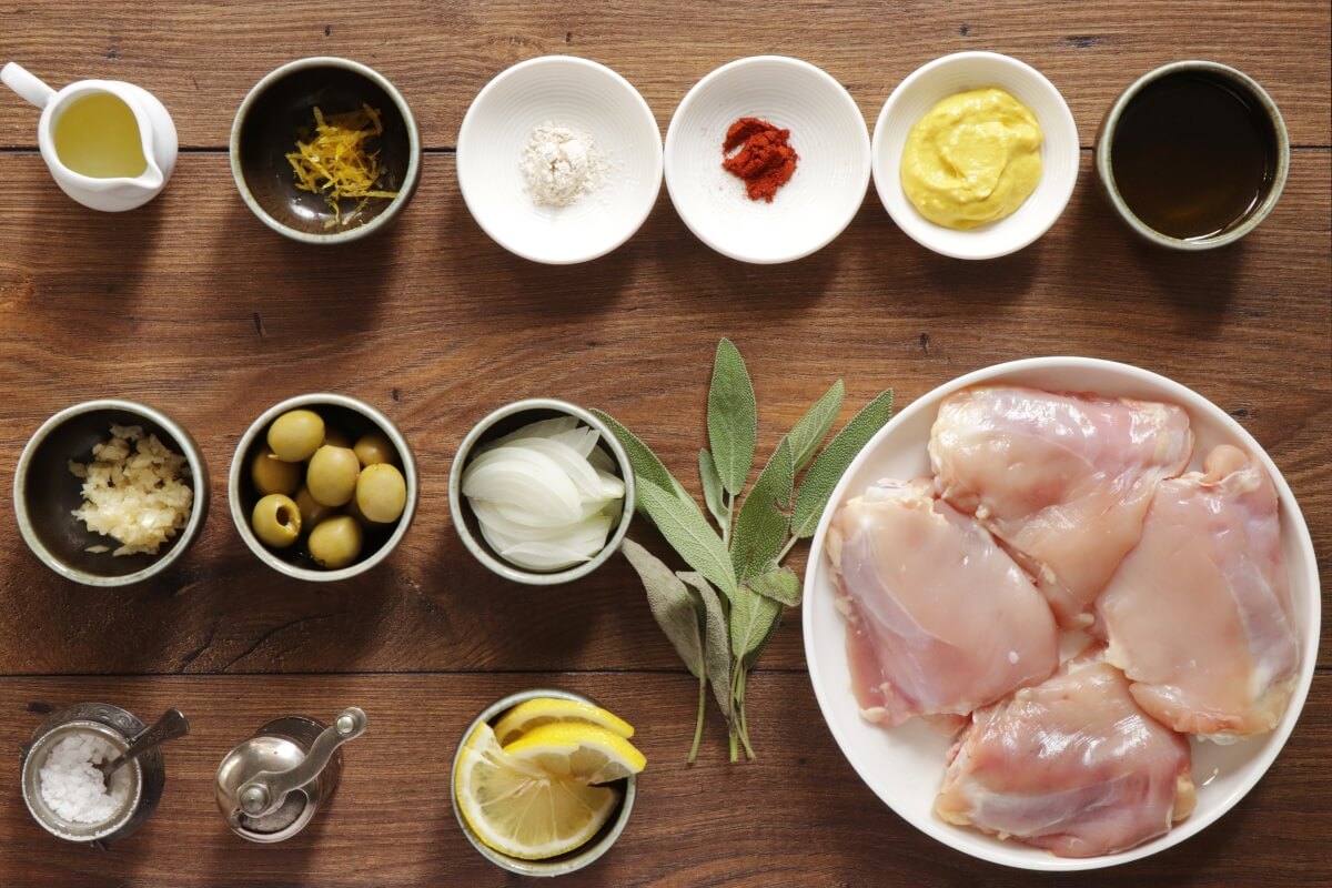 Ingridiens for Lemon Chicken Thighs