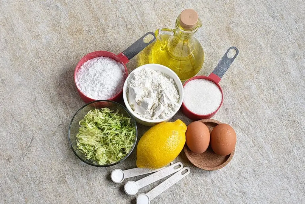 Ingredients for Lemon Zucchini Bread