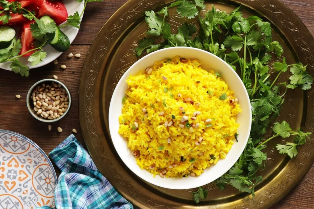 How to serve Mediterranean Yellow Rice