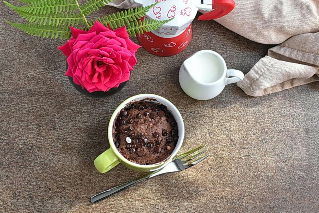 How to serve Moist Double Chocolate Cake in a Cup