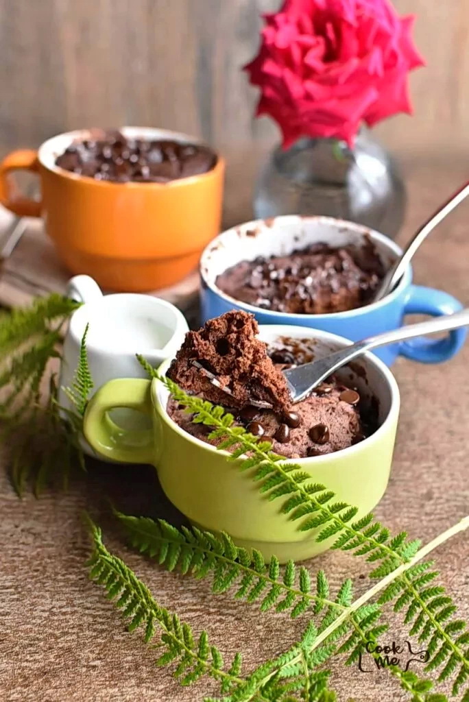 Moist Double Chocolate Cake in a Cup