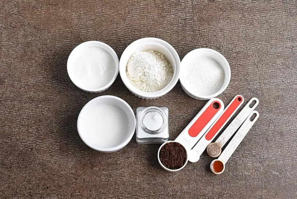 Ingredients for Mug Coffee Cake