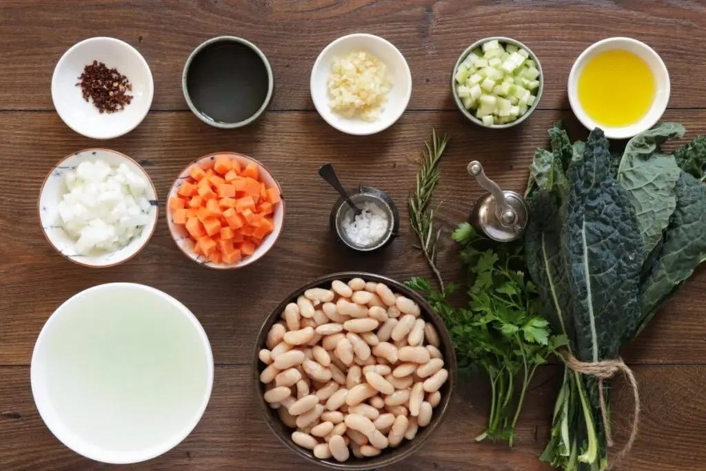 Ingredients for Tuscan White Bean Soup