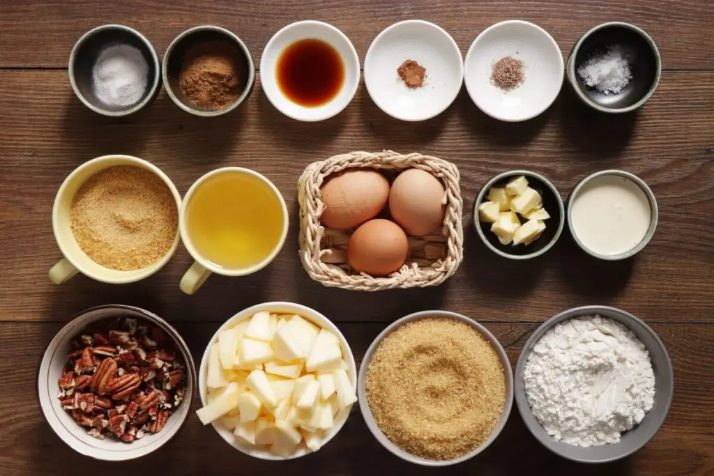 Ingredients for Apple Bundt Cake