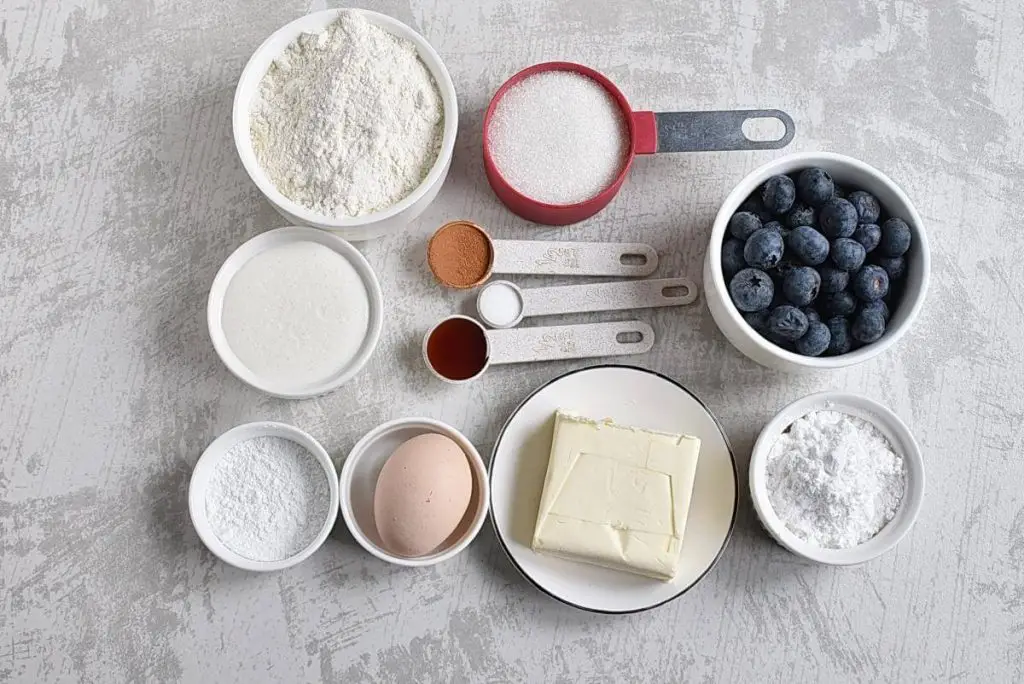 Ingredients for Blueberry Scones