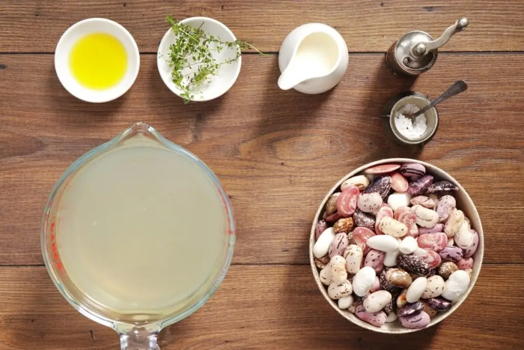 Ingredients for Brothy Heirloom Beans