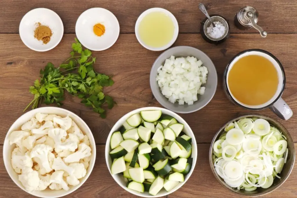 Ingredients for Leek and Turmeric Soup