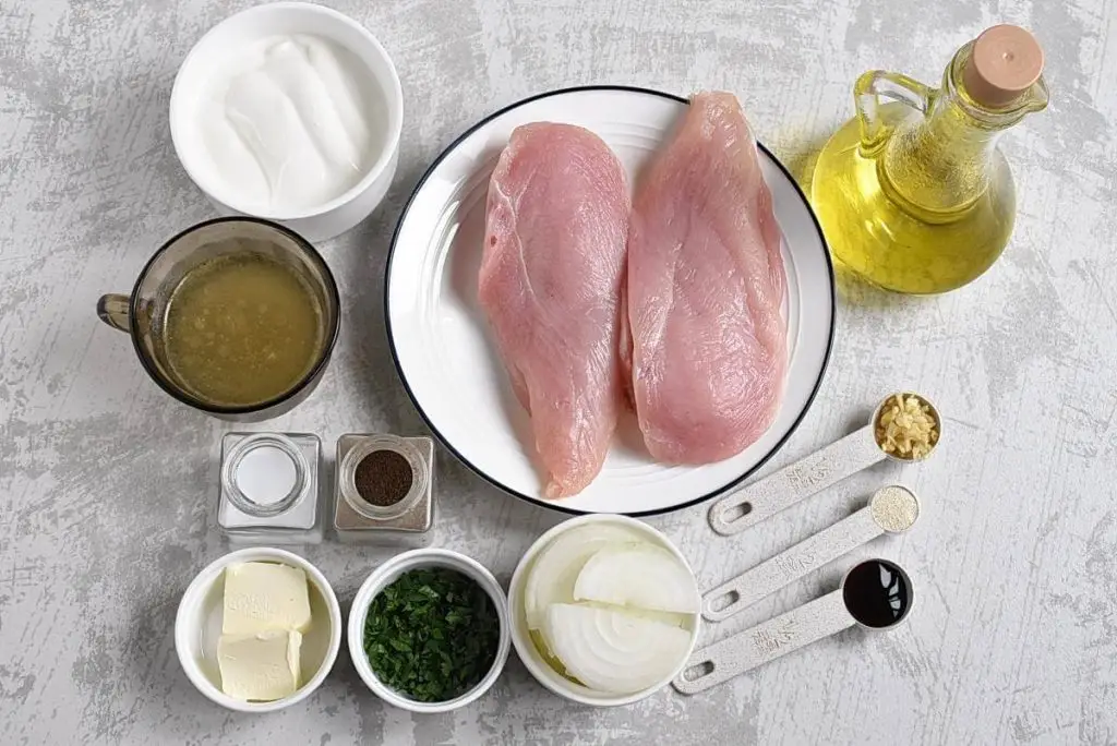 Ingredients for Sour Cream and Onion Chicken