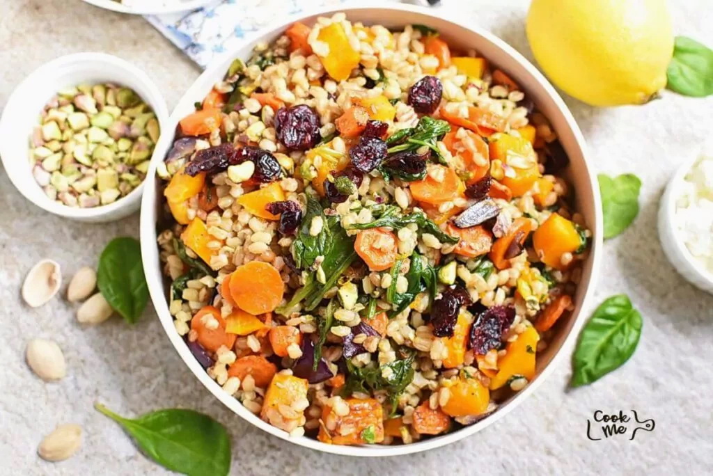Warm Farro Salad with Roasted Root Vegetables Recipe -Easy Warm Farro Salad with Roasted Root Vegetables Recipe -Healthy Warm Farro Salad with Roasted Root Vegetables Recipe