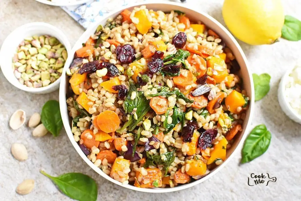Warm Farro Salad with Roasted Root Vegetables