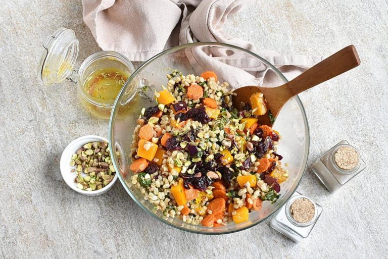 Step 8 - Warm Farro Salad with Roasted Root Vegetables