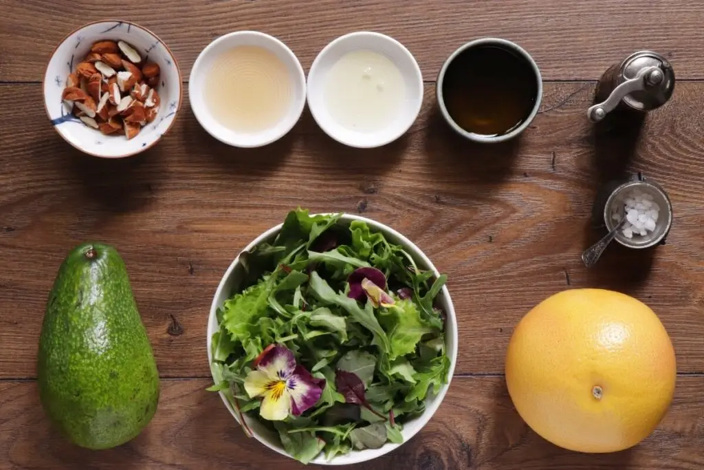 Ingredients for Avocado Grapefruit Salad