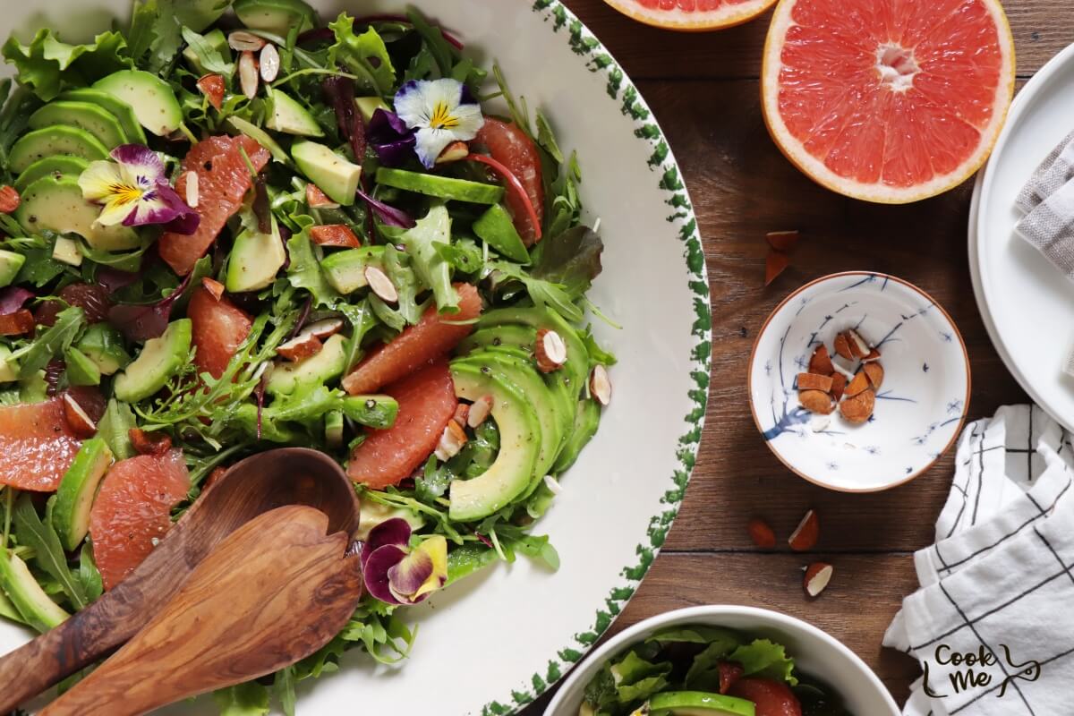 Avocado Grapefruit Salad Recipe-How to Segment a Grapefruit-Winter Salad-Fall Salad-Salad Avocado Grapefruit