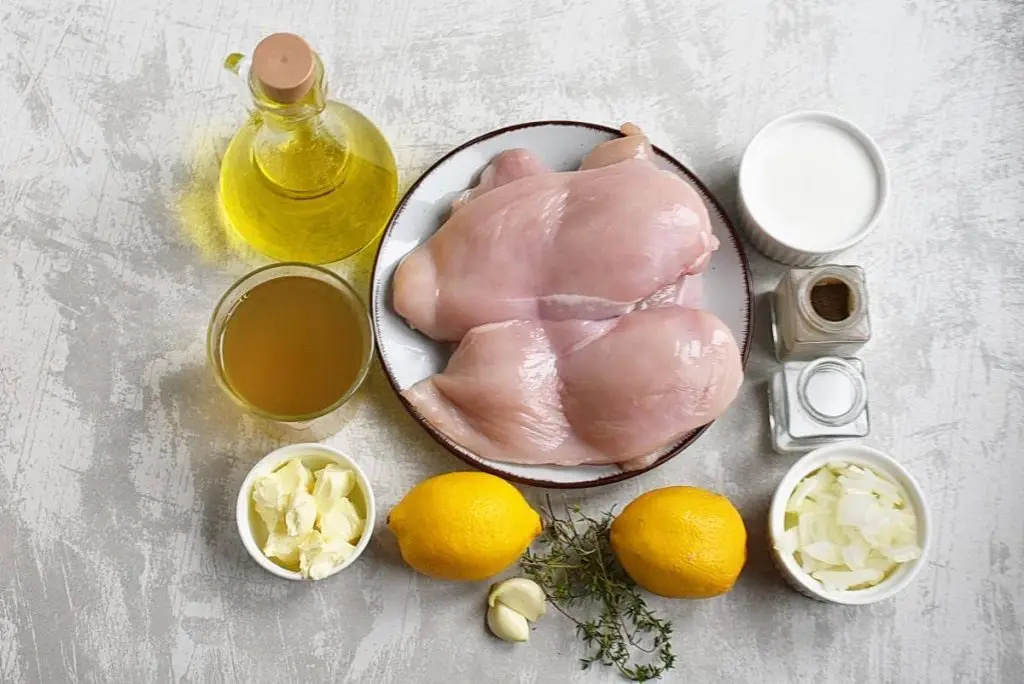 Ingredients for Creamy Lemon Thyme Chicken