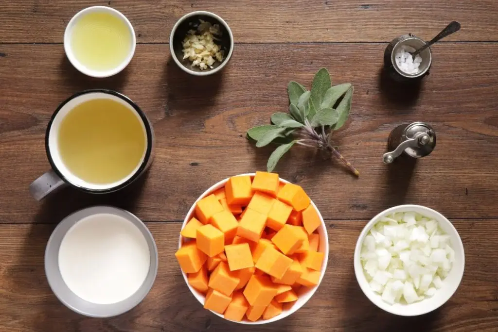 Ingredients for Easy Butternut Squash Soup