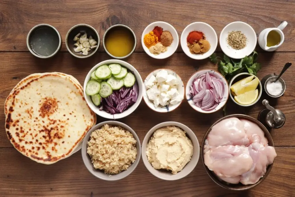 Ingredients for Chicken Shawarma Bowl
