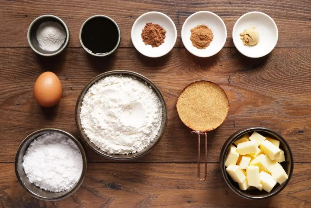 Ingredients for Gingerbread Crinkle Cookies