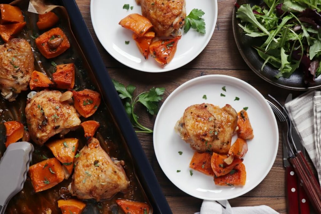 How to serve Sheet Pan Chicken Thighs