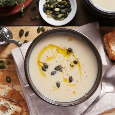 White Bean and Parsnip Soup Recipe-Roasted Garlic Parsnip White Bean Soup-Parsnip Soup