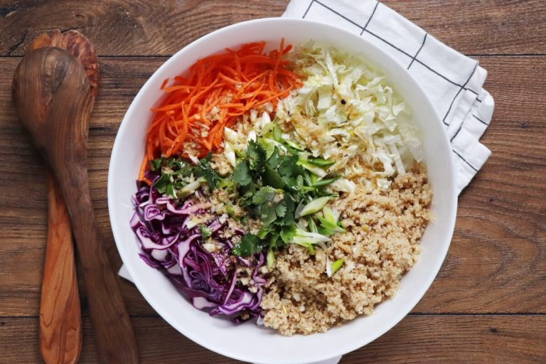 Step 4 - Asian Slaw with Ginger Dressing