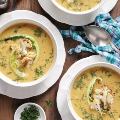 Cream of Cauliflower Soup Recipe-Roasted Cauliflower Soup-Cream of Cauliflower Soup Vegan-Cauliflower Soup without Cream