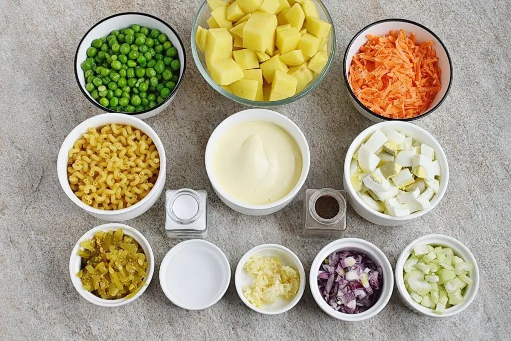 Ingredients for Hawaiian Potato Salad