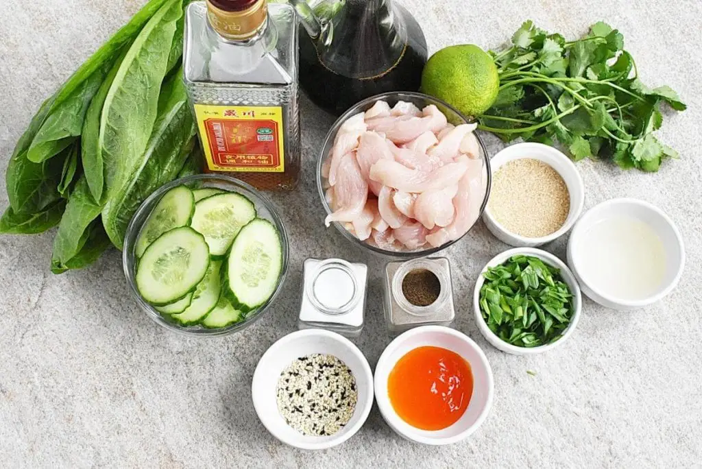 Ingredients for Korean Chicken Lettuce Wraps