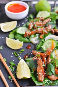 Korean Chicken Lettuce Wraps