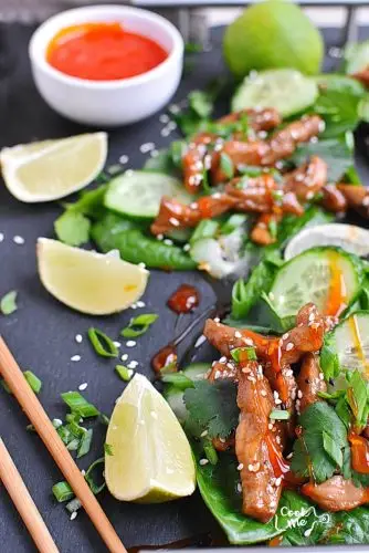 Korean Chicken Lettuce Wraps