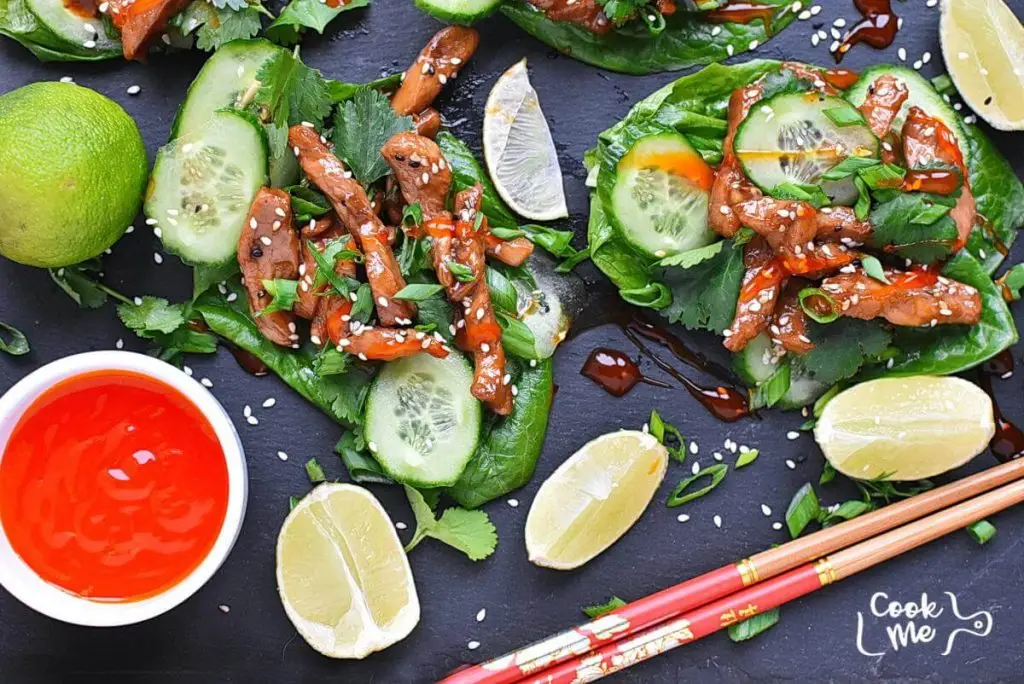 Korean Chicken Lettuce Wraps