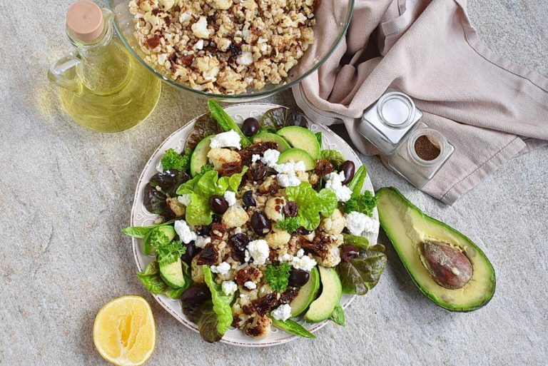 Step 6 - Roasted Cauliflower and Farro Salad