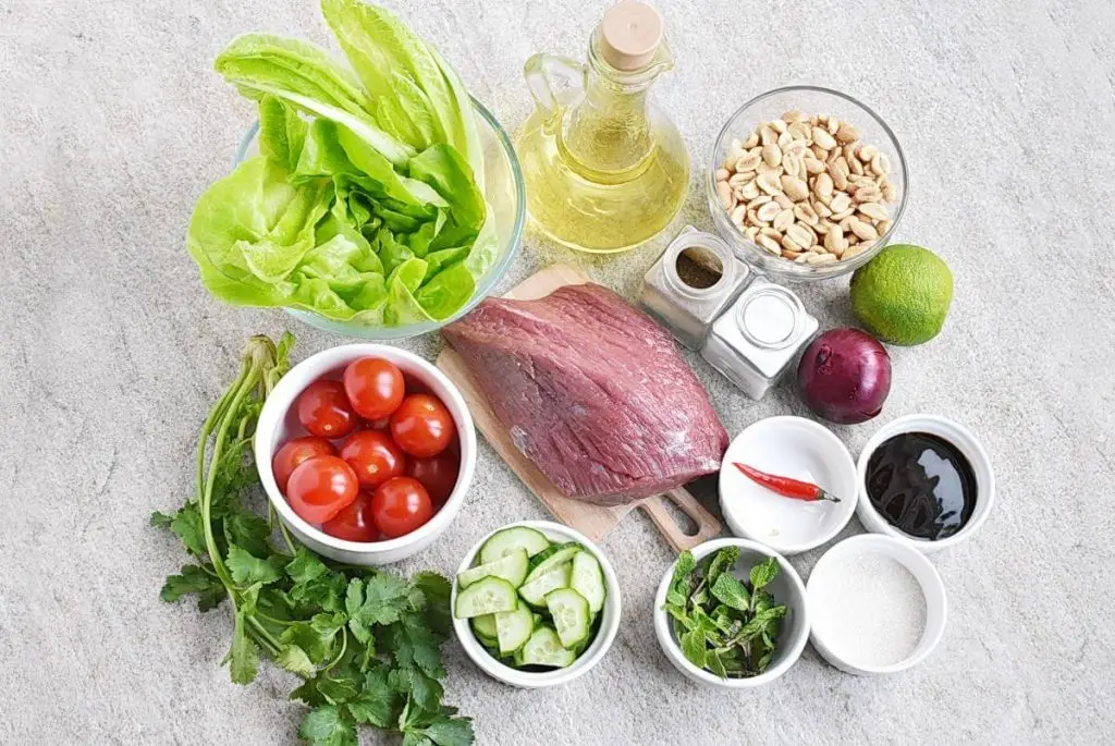 Ingredients for Thai Beef Salad