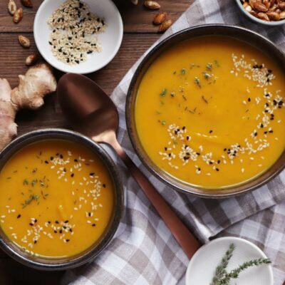Butternut Squash and Pear Soup Recipe-Roasted Butternut Squash and Pear Soup-Vegan Butternut Squash Soup
