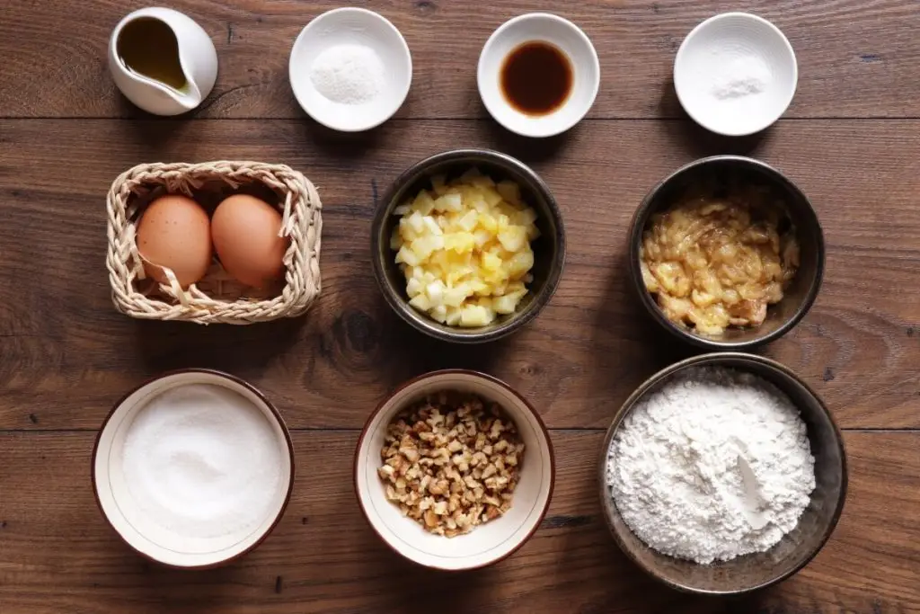 Ingredients for Hawaiian Banana Bread