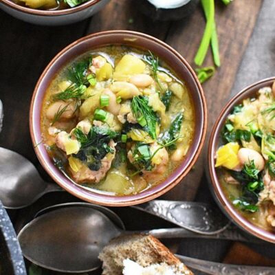 How to serve Leek, Potato and Spinach Stew