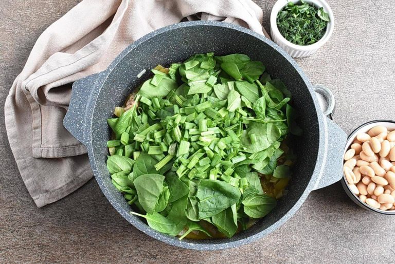 Step 5 - Leek, Potato and Spinach Stew