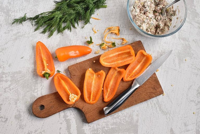 Step 2 - Mini Bell Pepper Carrots with Tuna