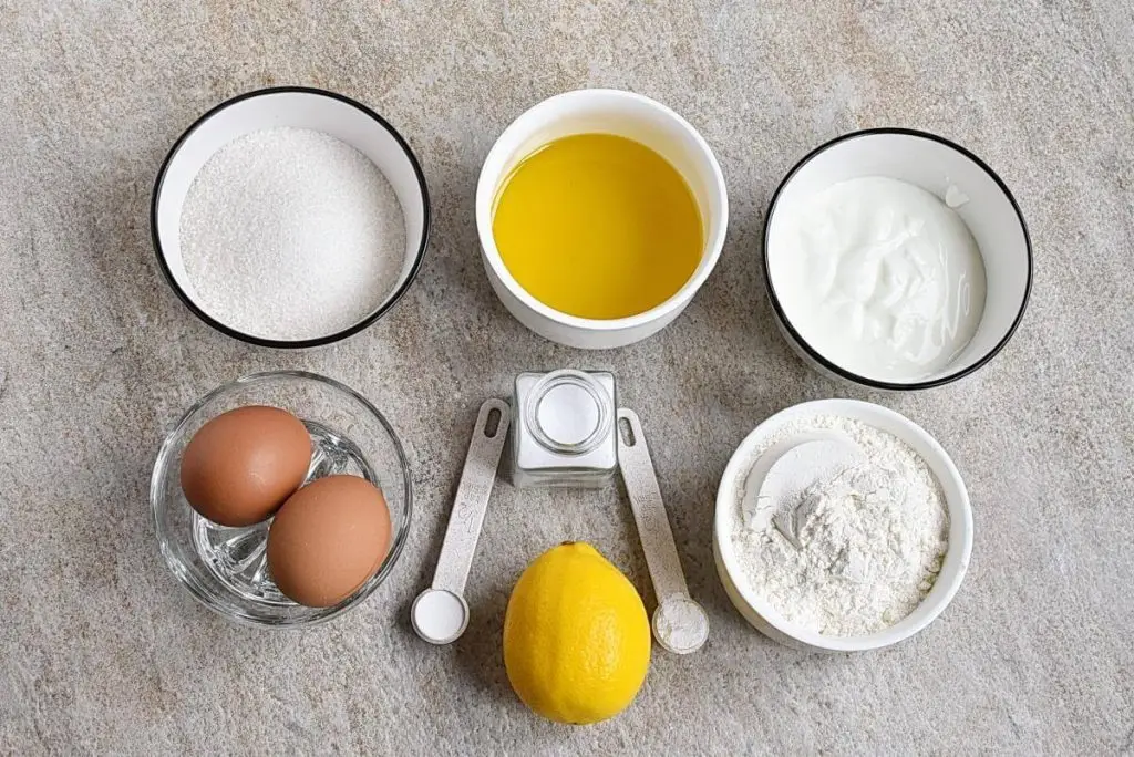 Ingredients for Greek Yogurt Olive Oil Cake