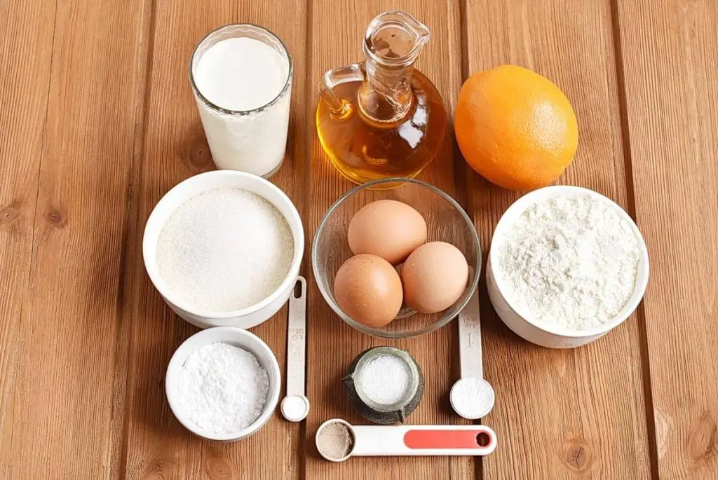 Ingredients for Orange Cardamom Olive Oil Cake