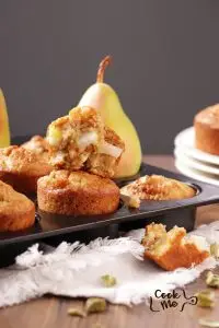 Pear Oatmeal Muffins Recipe-Pear Cardamom Oatmeal Muffins-Oatmeal Pear Muffins